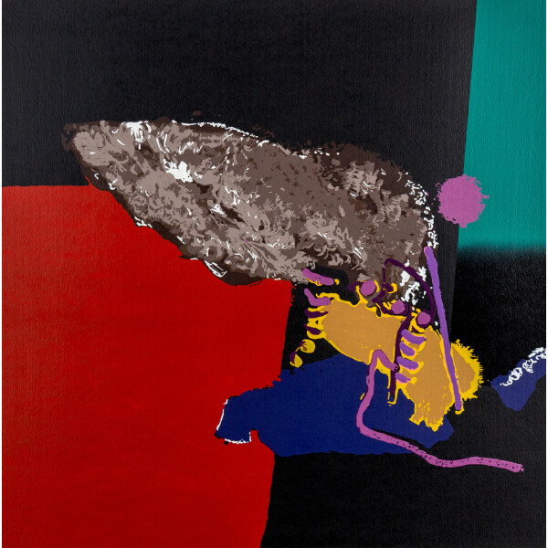 Manabu Mabe - Vitalidade (1988) - Gravura Ed. Póstuma 65x65